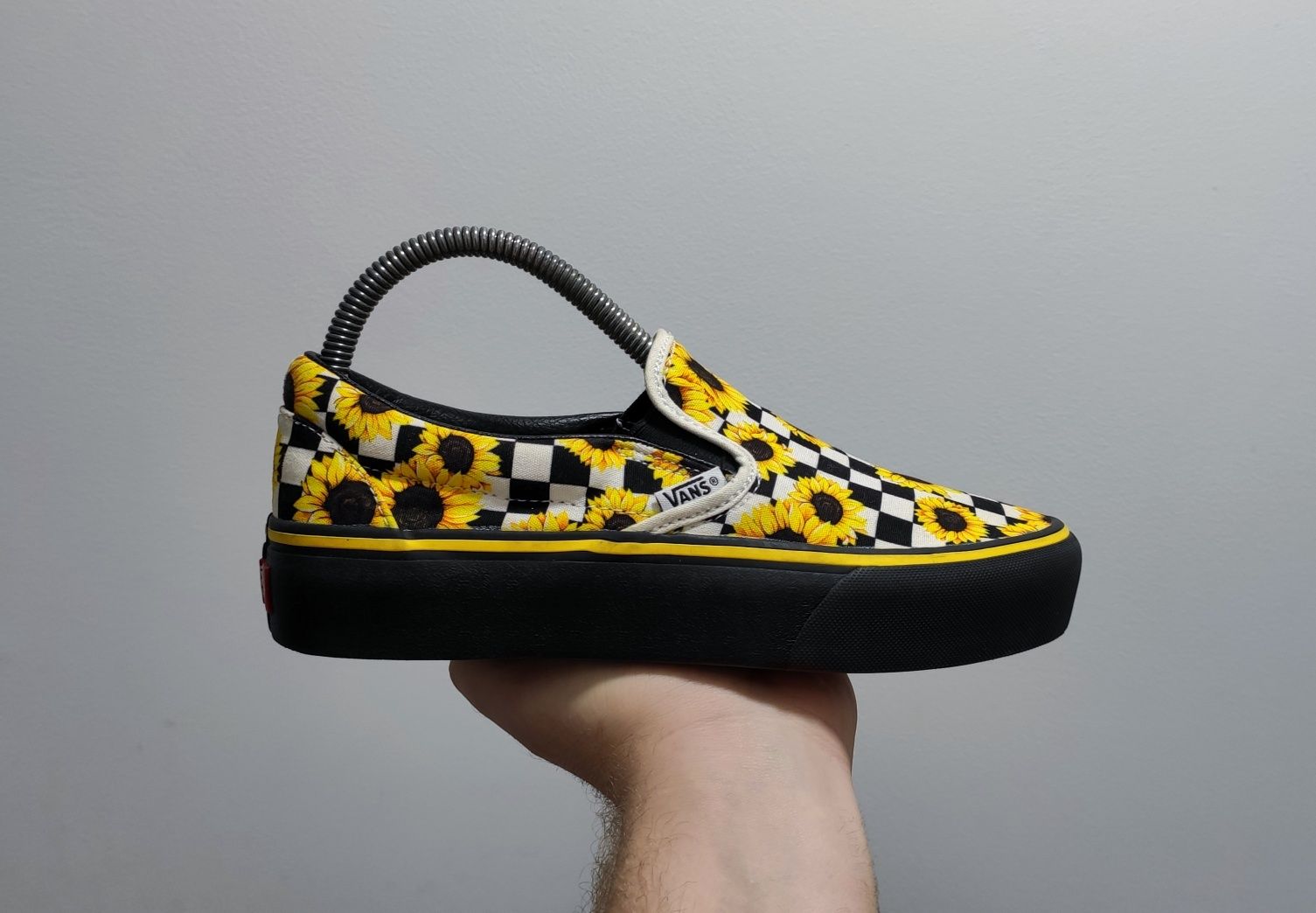 Женские кроссовки слипоны Vans Sunflowers Custom