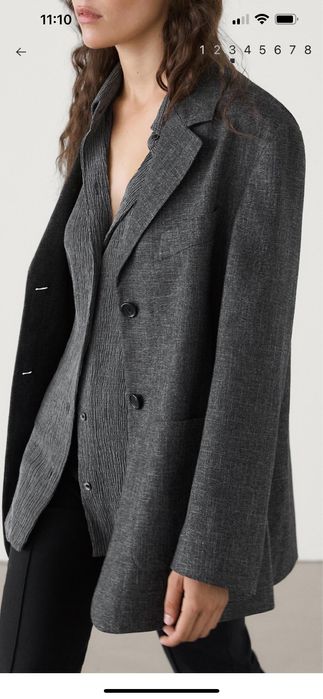 Новый стильный пиджак оверсайз Massimo dutti S