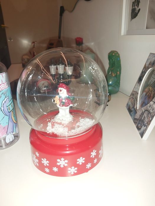 Boneco de neve bola com musica e movimento natal