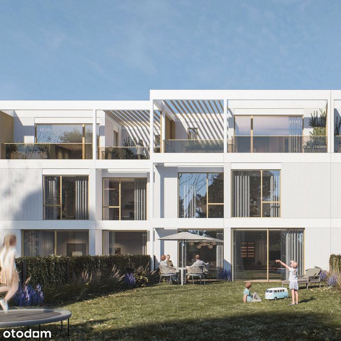 Nowoczesny dom środkowy w kameralnym osiedlu - Wilanów