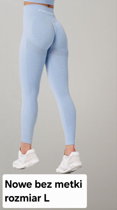 Leginsy carpatree L blekitne