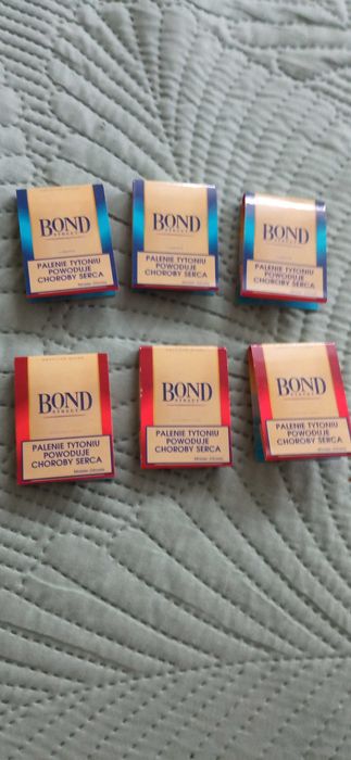 Zapałki kolekcjonerskie Bond Street PRL retro american blend lata 80