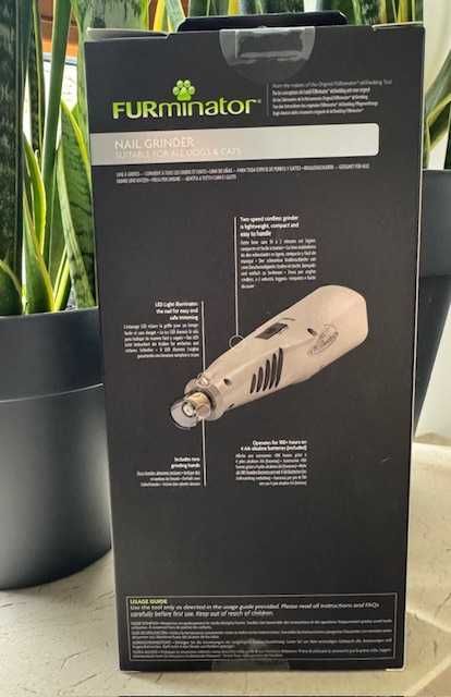 FURminator Nail Grinder, pilnik do pazurów, szary, psy i koty
