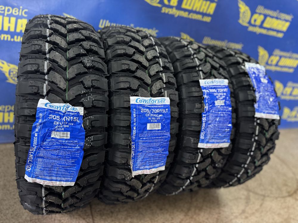 Болотні всесезонні шини 205/70R15 Comforser CF3000 MT