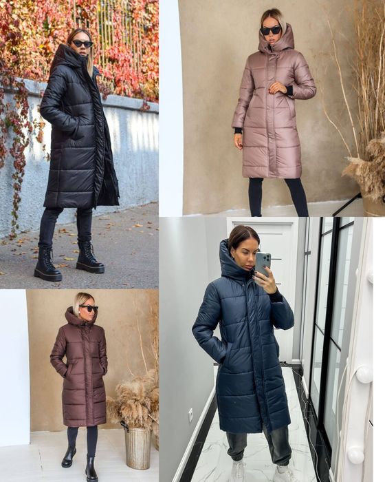 Тёплое зимнее пальто пуховик