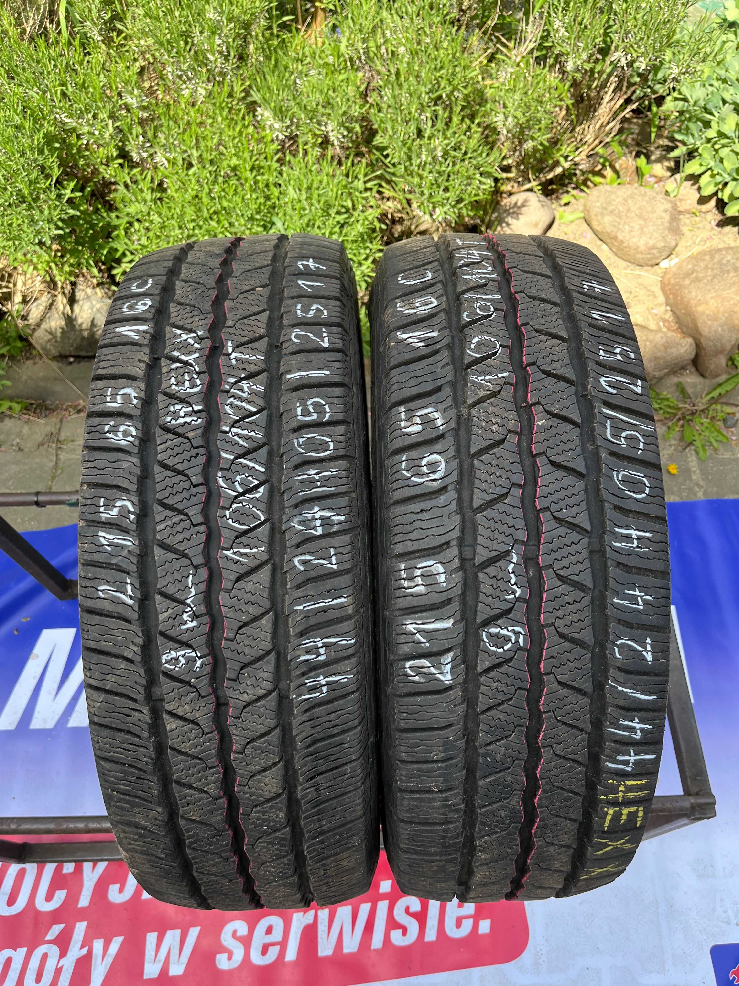 2 opony używane 215/65r16C 106/104T Continental VanContact Winter