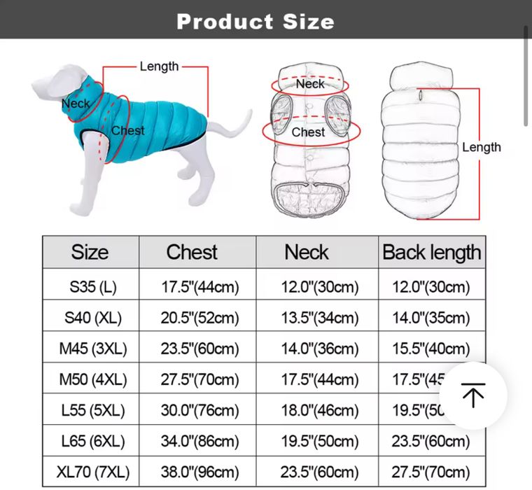 Ярка Двухстороння зимова жилетка для виликих собак 7XL