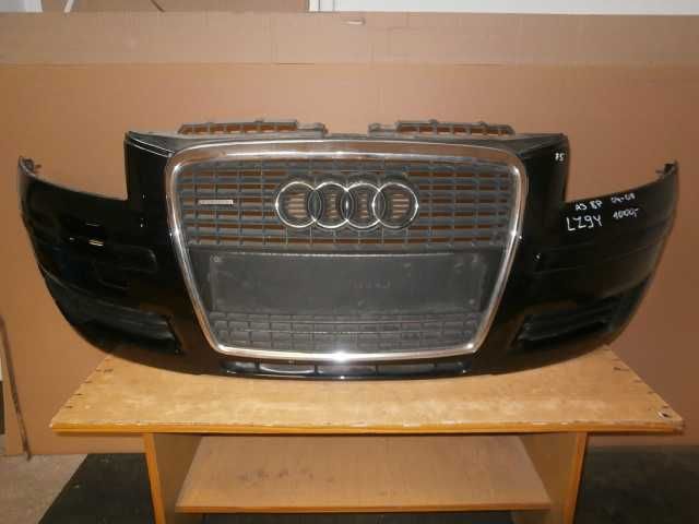 audi a3 8p zderzak przód przedni czarny LZ9Y 05-08r