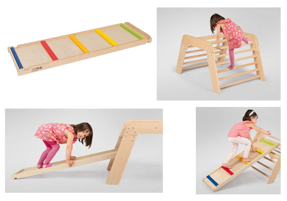 Drabinka gimnastyczna piramida domek 2w1 dla dzieci plac tor DREWNO