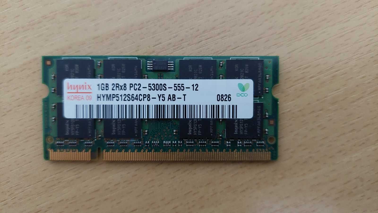 Pamięć do laptopa RAM DDR2 HYNIX HYMP512S64CP8-Y5 AB-T 1 GB