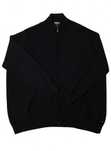 JP1880 czarny rozpinany sweter męski Rozmiar 7XL premium 100% bawełna