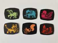 Colecção 6 Recortes Papel China Animais (Vintage - Anos 60)