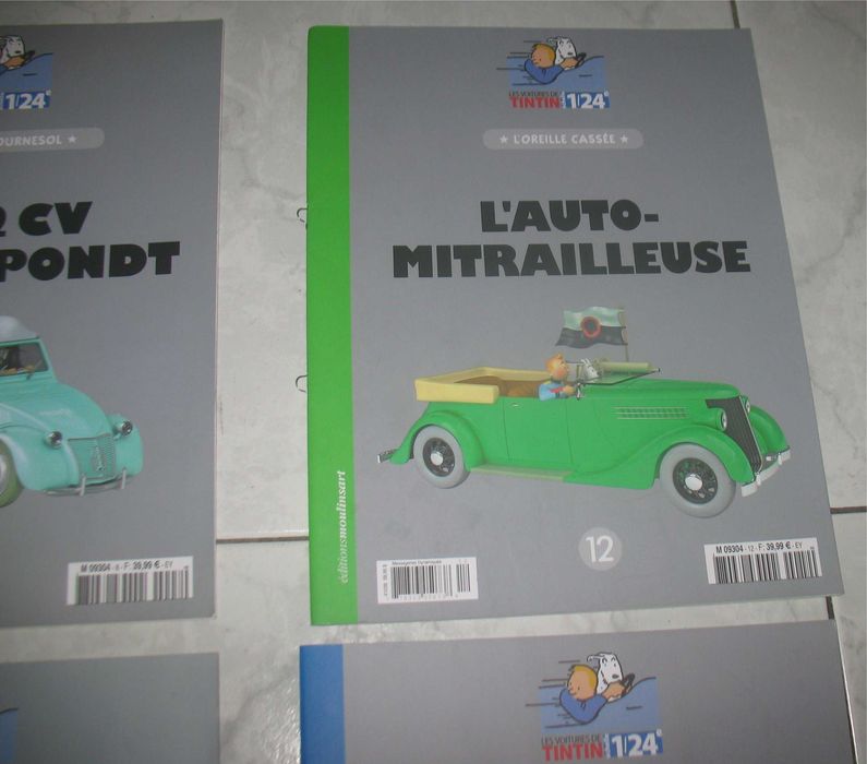 Lote de 4 Fascículos - Les Voitures de Tintin (1/24)