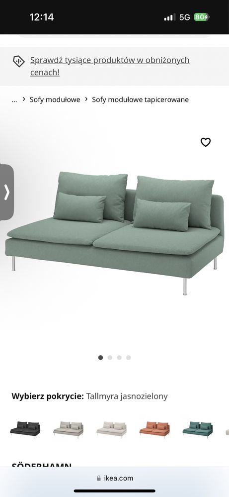Ikea SÖDERHAMN Pokrycie sekcji 3-osobowej