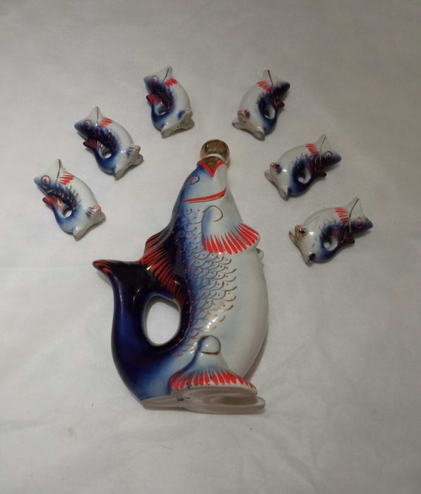 Сервіз рибки (синій і білий)