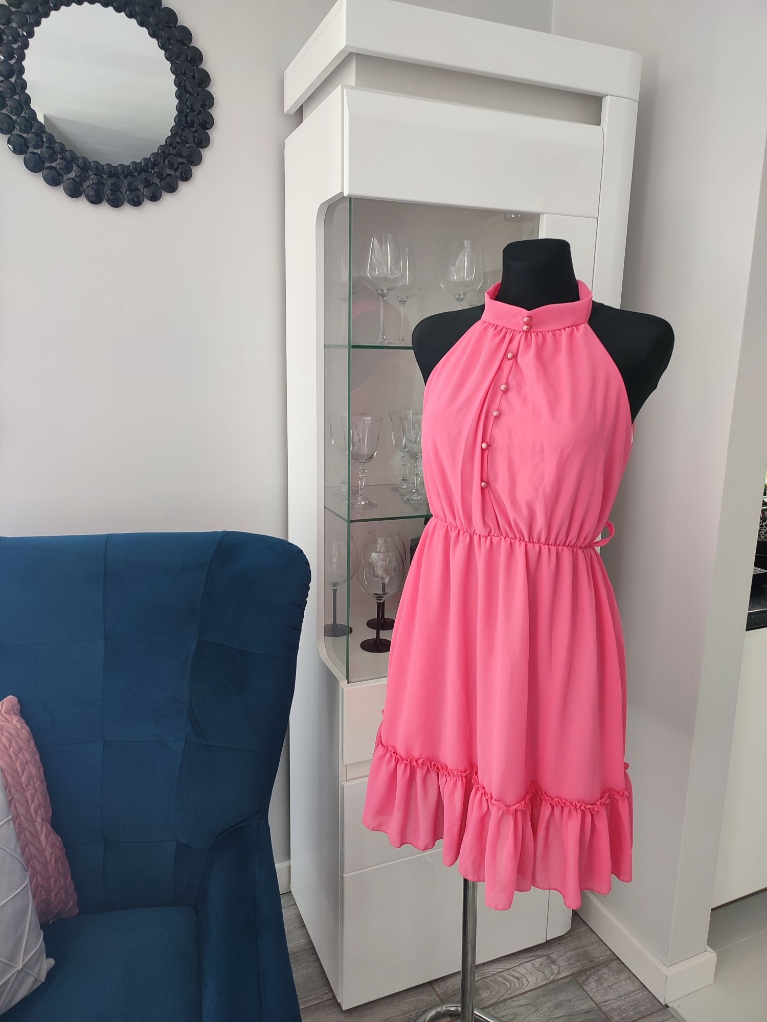 Sukienka letnia różowa SM
