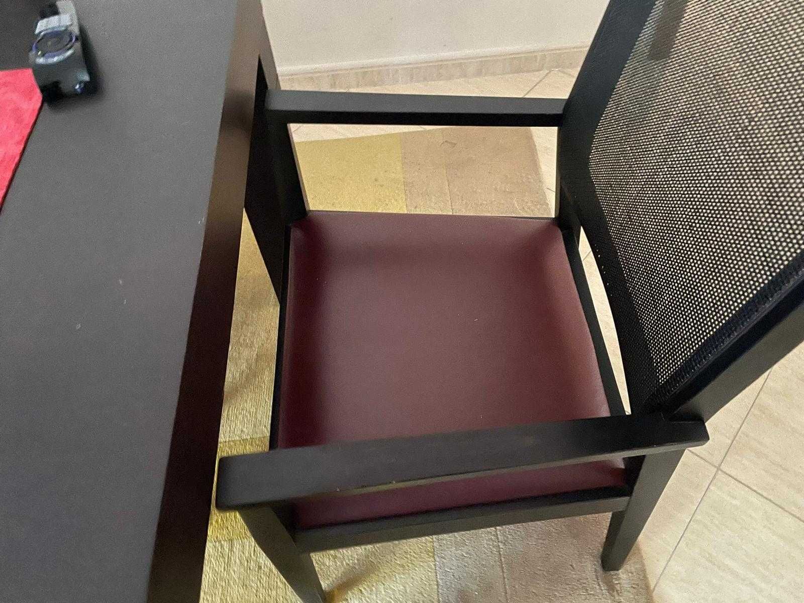 Mesa de jantar extensível com seis cadeiras Andreu World (Wengué)