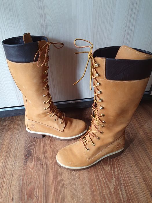 Kozaki wysokie sznurowane Timberland trapery okazja!