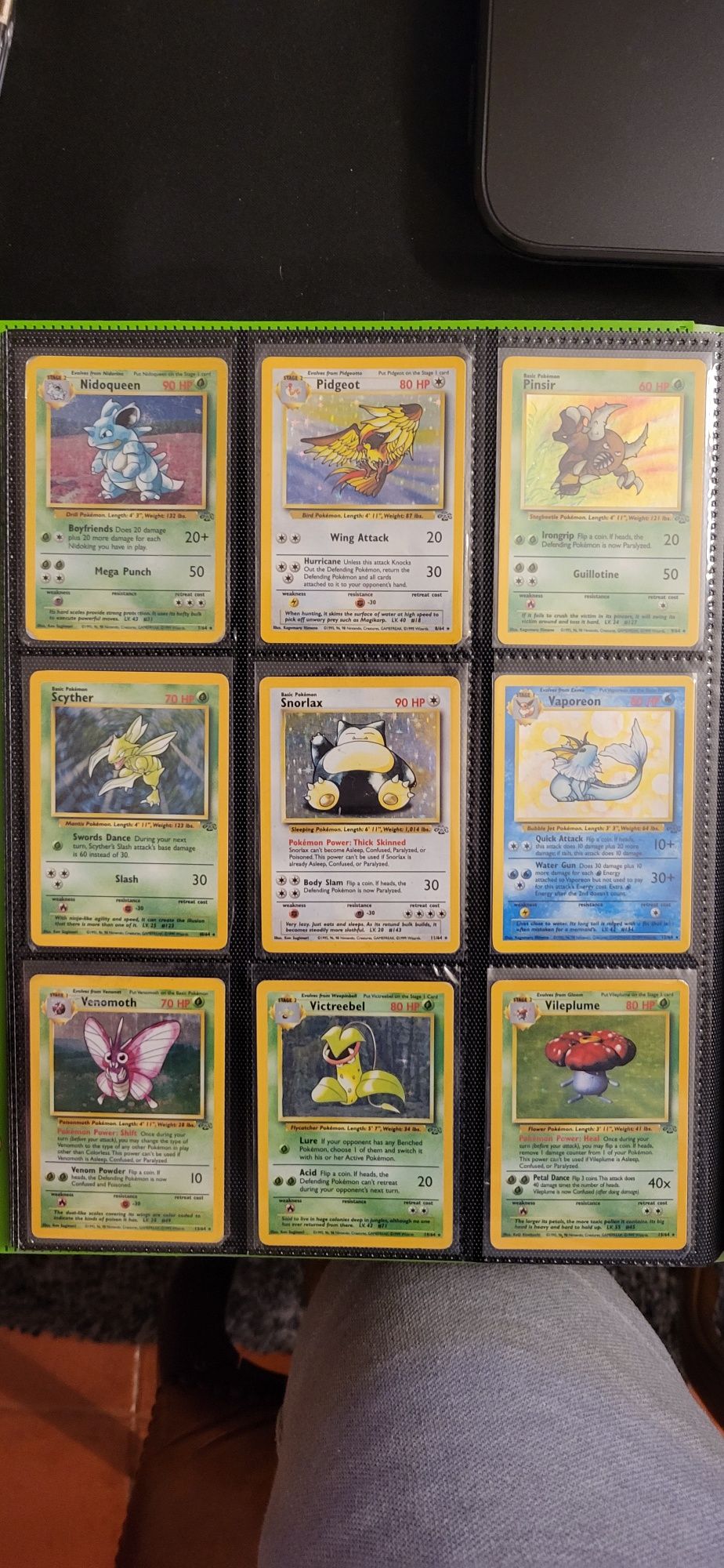 Cartas Pokémon Jungle Set Inglês Holo Raras