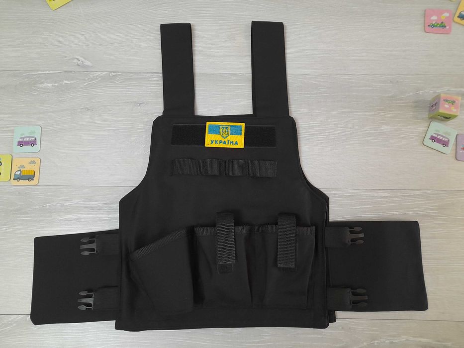 Бронежилет детский, разгрузка, Размеры S.M.L, от4-11 лет, полиция
