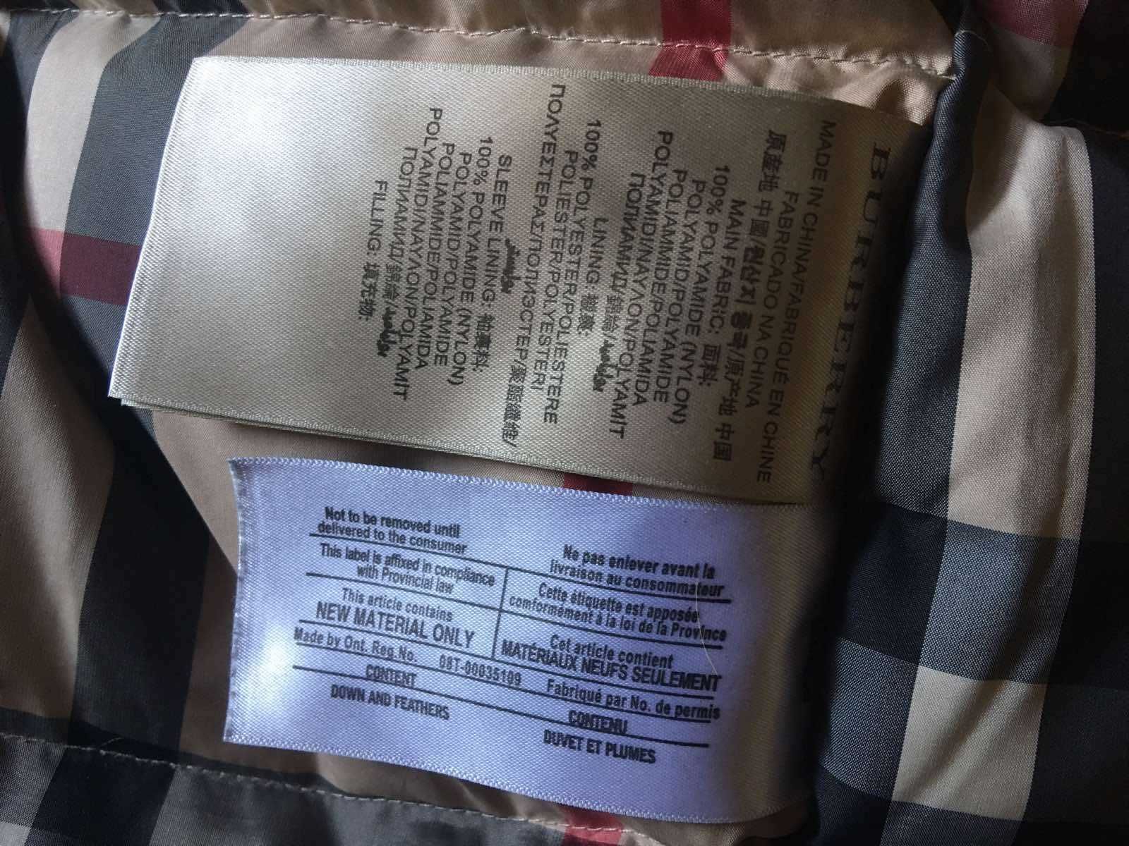 Пуховик Burberry