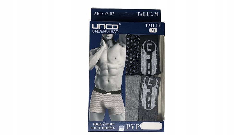 Majtki Bokserki Unco Underwear 2-Pak Bawełna R. M (74 Cm)