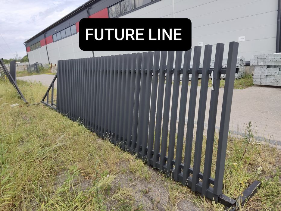 Brama przesuwna panel z blachy 5m, ocynk ogniowy+RAL, inne