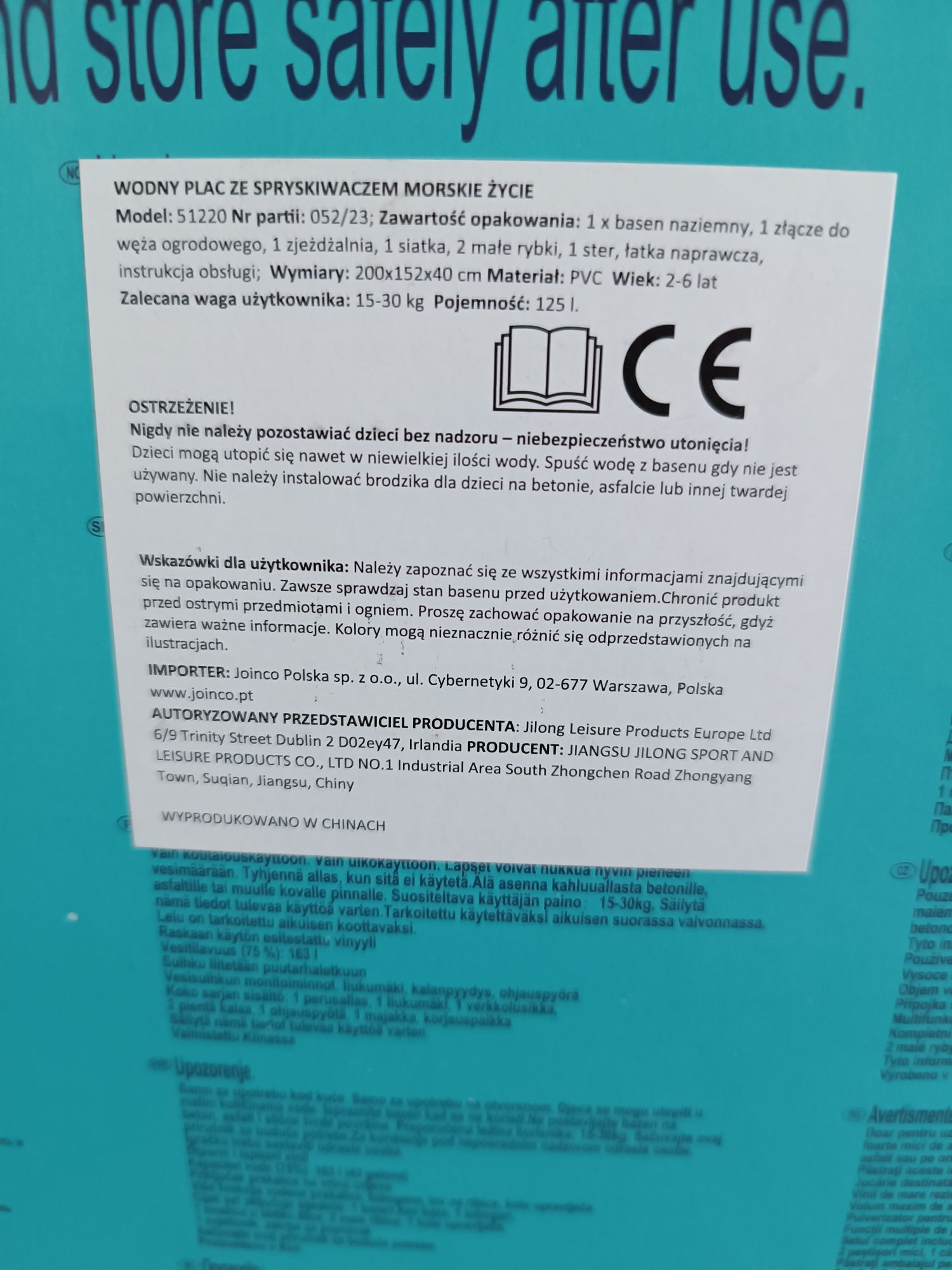 NOWY Basen dmuchany dla dzieci Okazja