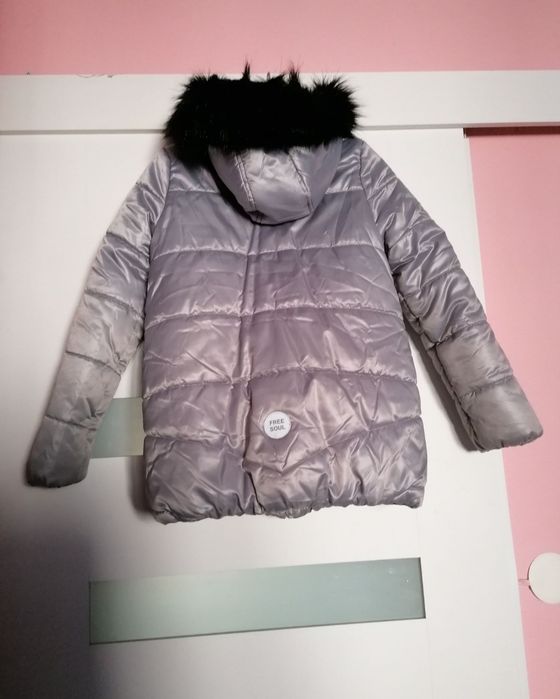 Kurtka zimowa dziewczęca 158 coccodrillo szara nowa
