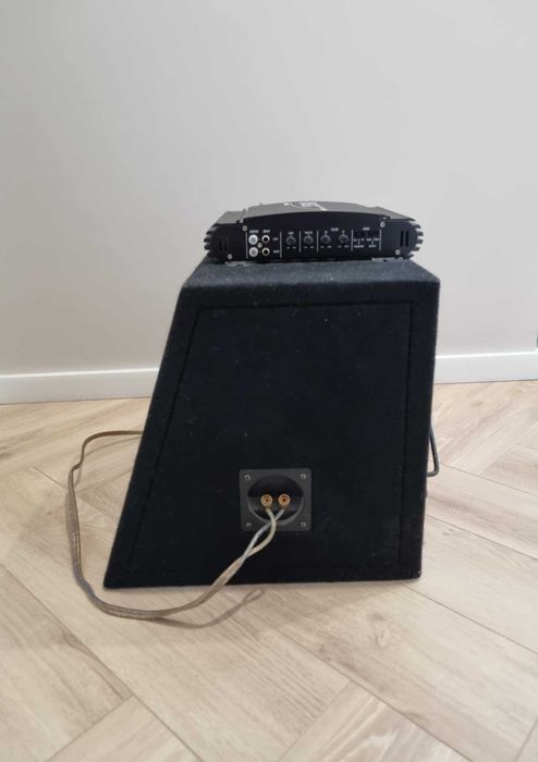 Skrzynia basowa subwoofer REAudio 12" 200RMS wzmaczniacz CARPOWER 350W