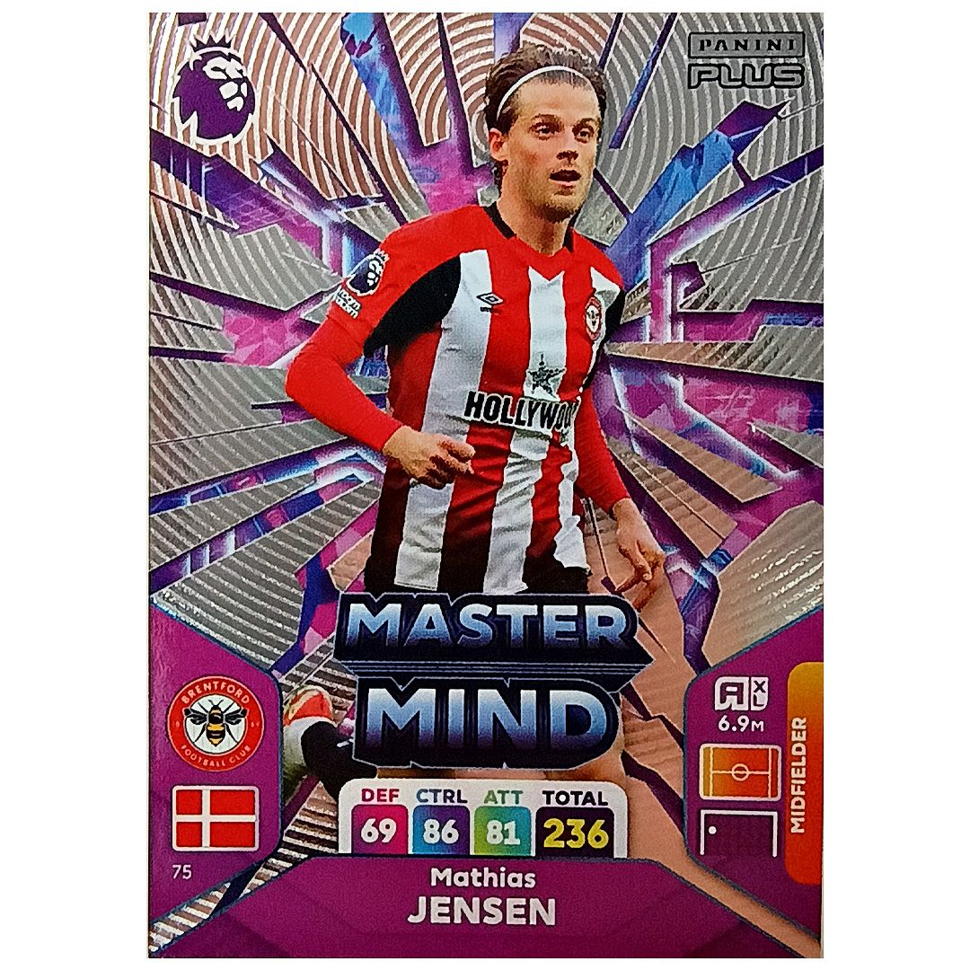 Karta Panini 75 Premier League 2024 Plus Mathias Jensen Master Mind
