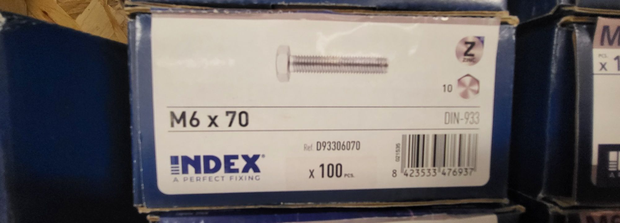 Caixa parafusos index M6x60 M6x70 M8x70