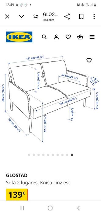Sofa ikea usado.