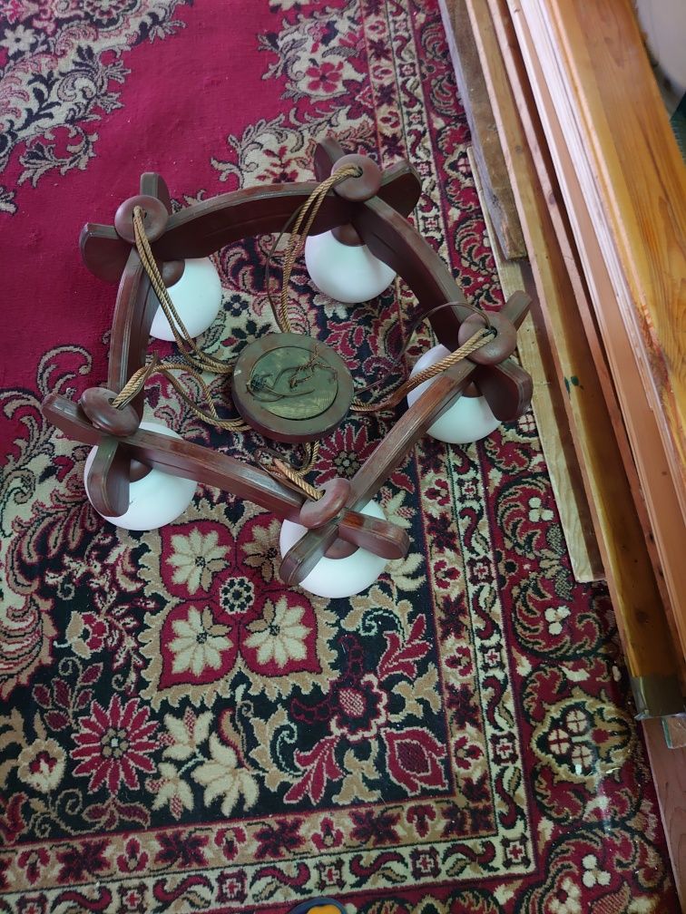 Żylandor/lampa drewniana 5 ramienny do salonu. Warto!!!