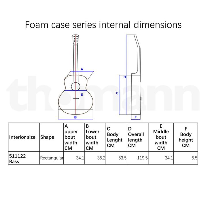 Harley Benton LightCase-El-Bass futerał pokrowiec na gitarę basową
