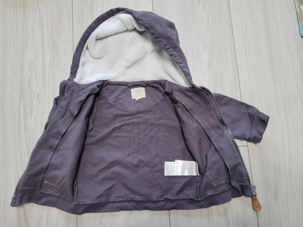 Bluza z kapturem, rozpinana, na zamek. Sowa. 74
