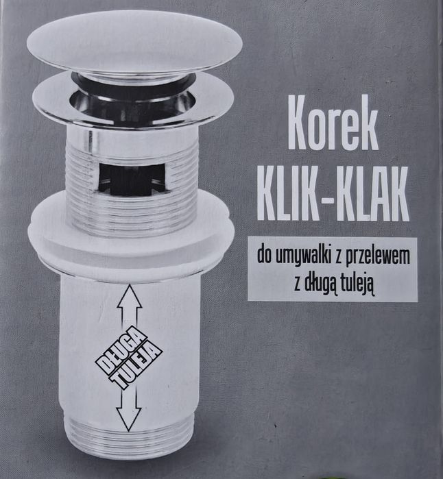 Korek do umywalki z przelewem