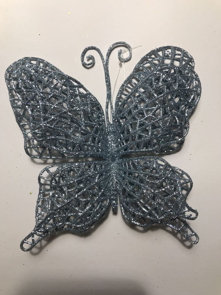 Motylki brokatowe  6 sztuk dekoracja