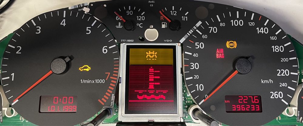 Wyświetlacz Fis Audi Full Fis Vw Seat Skoda Vdo Lcd Jaeger Lcd
