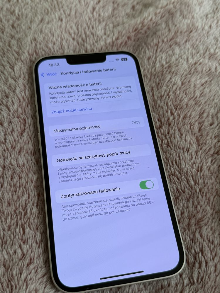 iPhone 13 128 GB Starlight + 5 case’ów + 2 kable - bardzo dobry stan!