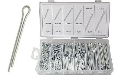 Zawleczki Proste Zestaw 555 Sztuk