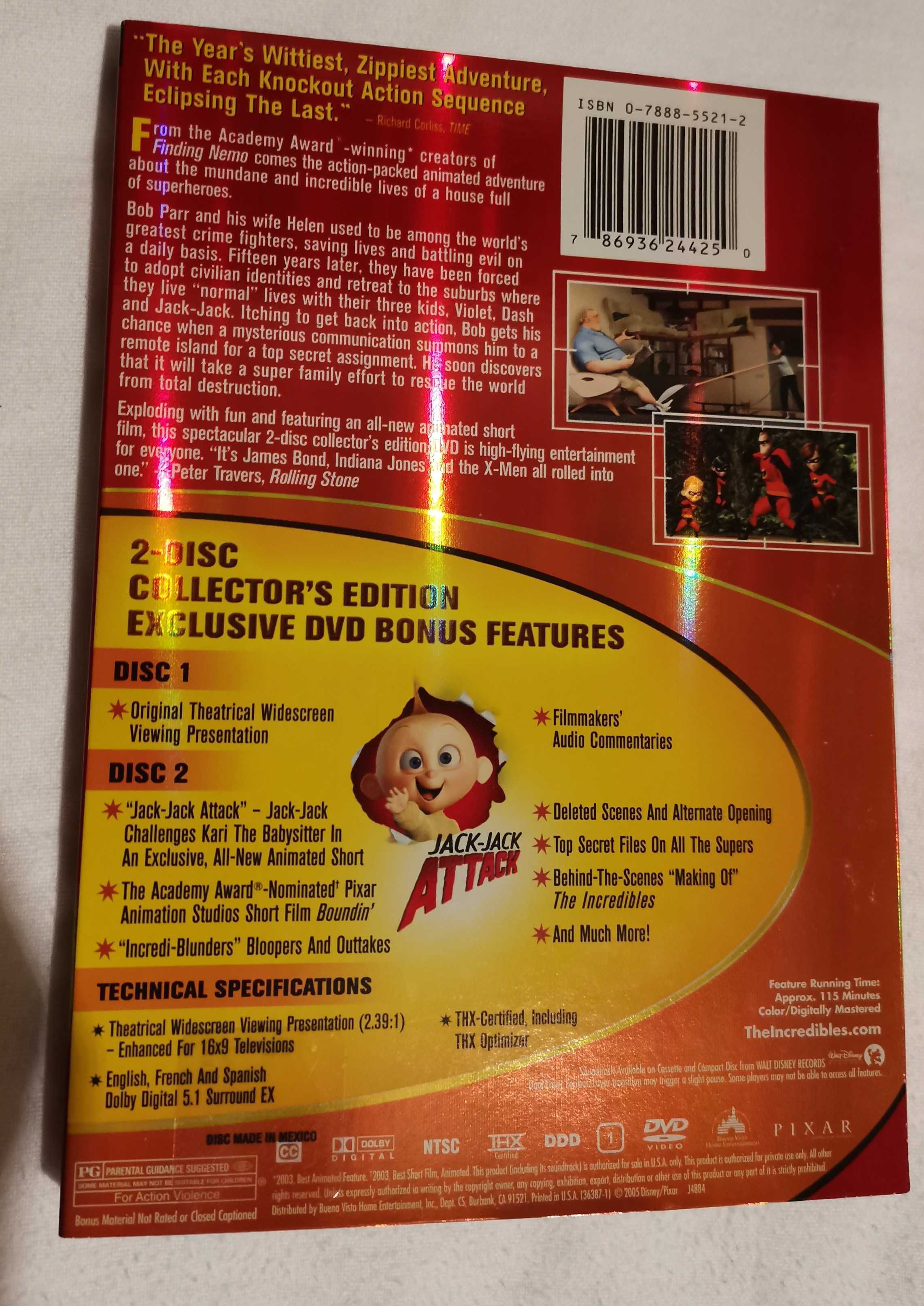 Filme DVD Os Incríveis Disney Pixar R1 Edição Especial