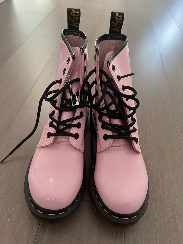 Dr. Martens 1460 martensy glany botki patent lamper 37 różowe nowe
