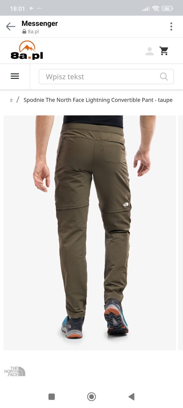 Spodnie trekkingowe the north face 34M