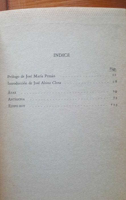 Sófocles - Áyax - Antígona - Edipo Rey