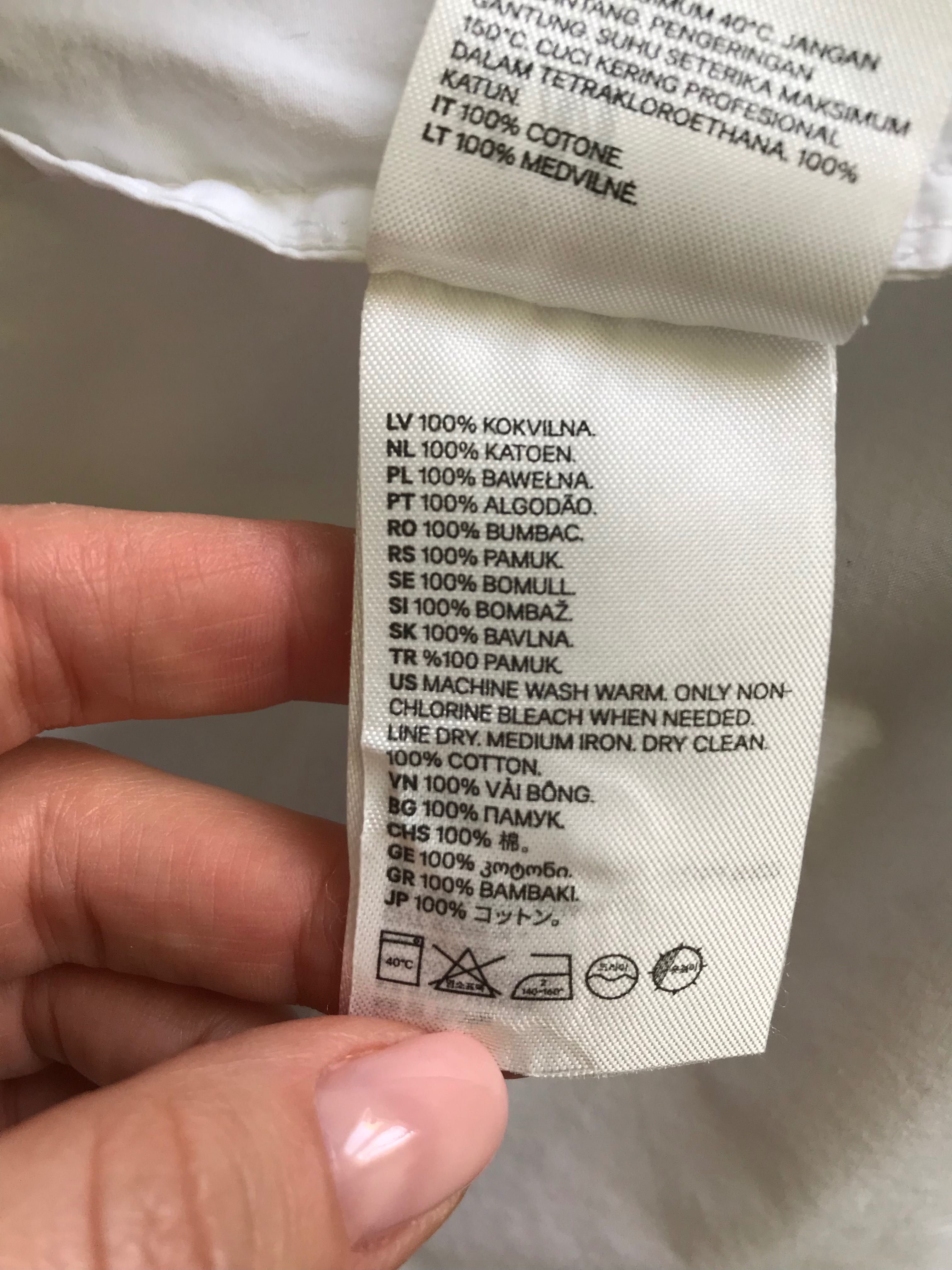 H&M biała bawełniana klasyczna koszula o kroju oversize r. M