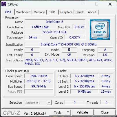Dell OptiPlex 3070 – i5-9500T/16 GB RAM/512 GB NVMe SSD/Wi-Fi/Win11