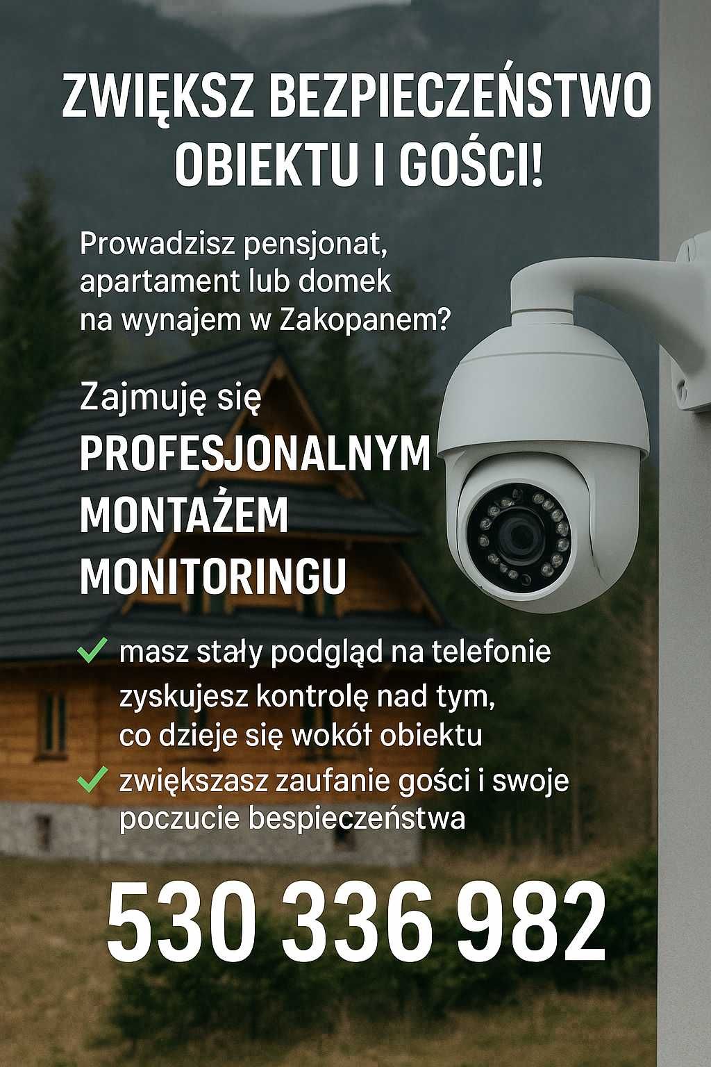 Monitoring – Montaż kamer • Zakopane i okolice • Bezpłatna wycena