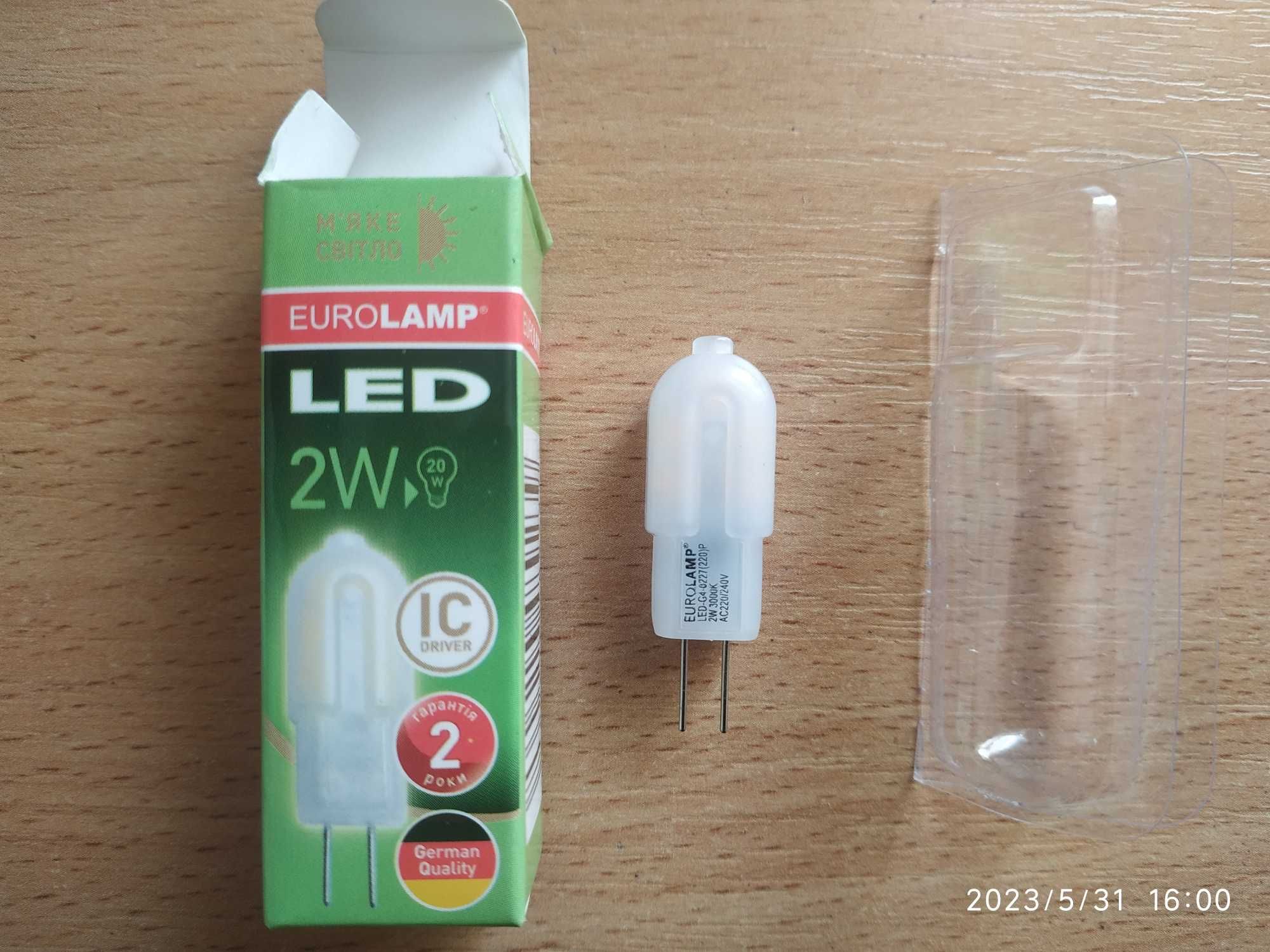 LED лампа Eurolamp G4 (LED-G4-0227(220)P)