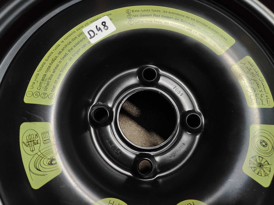 Koło Dojazdowe Dojazdówka 125/80 r15 Et15 Citroen Peugeot 4x108